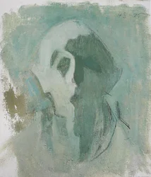 Autoportret, światło i cieńangielski: Zielony Autoportret światło i cieńn